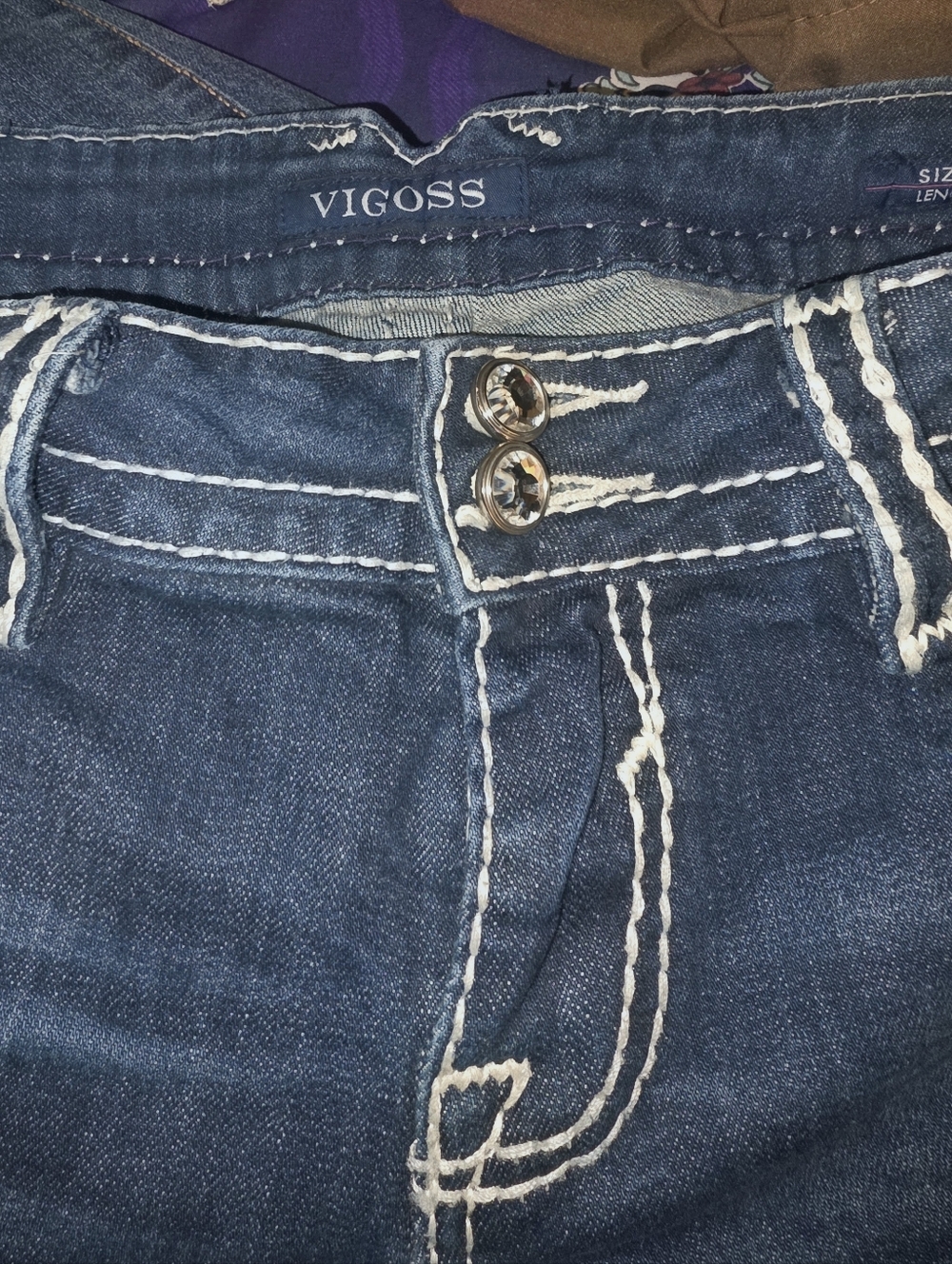 The Dublin Capri Denim Jeans - Dark Blue By Vigoss
